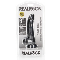 Real Rock Ultra Skin Gode Balls Curved RealRock 12.5 x 3.6cm Noir